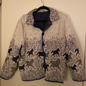Vintage woven tapestry jacket **unique reversible**